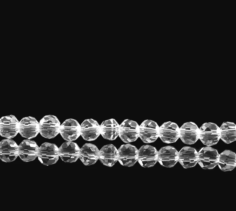 DoreenBeads стеклянные бусины шар прозрачный граненый около 4 мм диаметр отверстие: