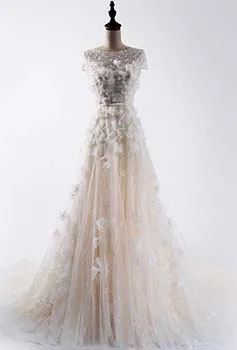 Сексуальное пляжное свадебное платье с v-образным вырезом, Тюлевое платье трапециевидной формы с аппликацией, длинное платье для невесты, Robe de mariie