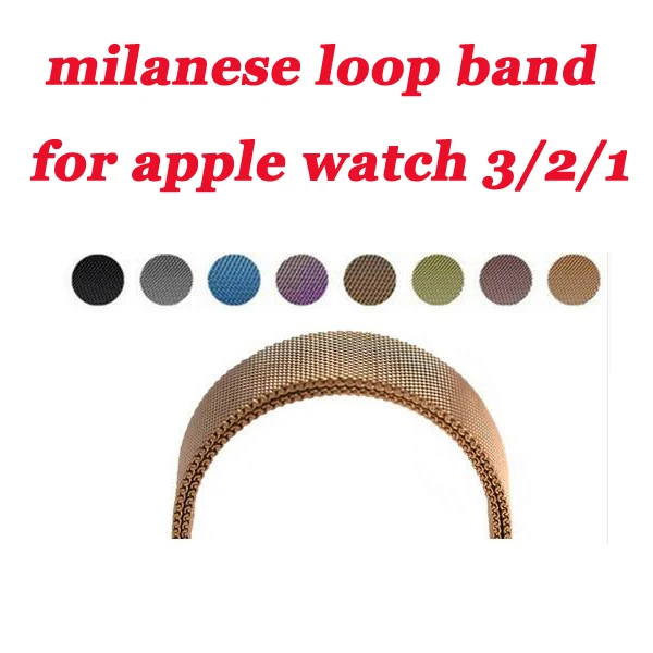 

Stainless Steel metal Strap For Apple Watch band Milanese Loop 42 mm 38mm 40mm 44mm Bracelet for iwatch wristband 4/3/2/1