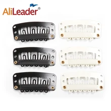 Alileader оснастки гребень заколки для волос расширение металлический зажим В челкой ткань на с закрытием u-образный зажим 20 шт./лот Diy металлическая расческа