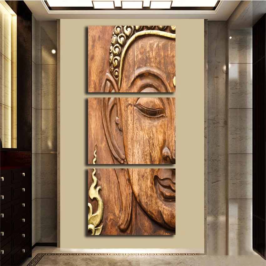 

No Frame Golden buddha painting picture living room wall decor modern home decoration print painting on canvas wall art FA255