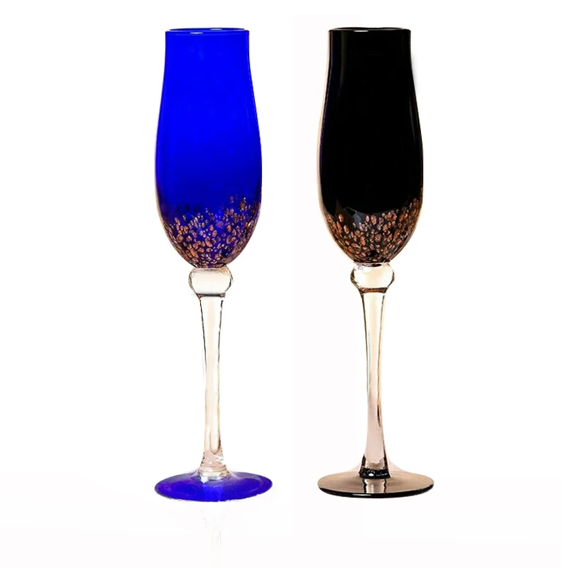 

Creative stained glass wine cup home decor Colorful glass champagne glasses
