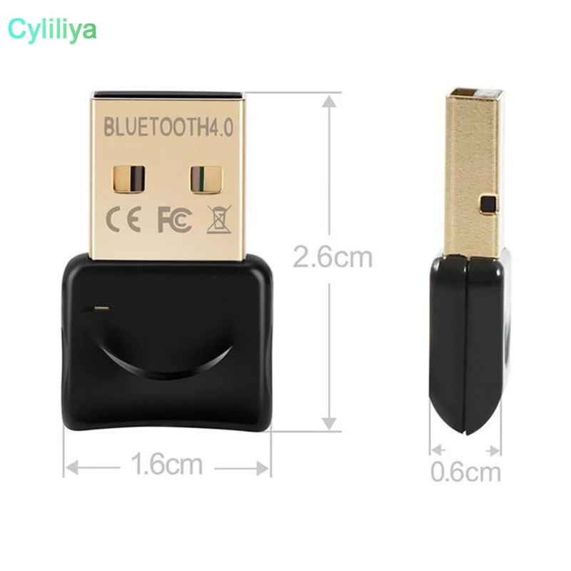 200 шт. Беспроводной USB Bluetooth адаптер 4,0 Mini Bluetooth Dongle КСО 4,0 передатчик Bluetooth 3 Мбит/с 20 м Windows 10 /8/7/XP