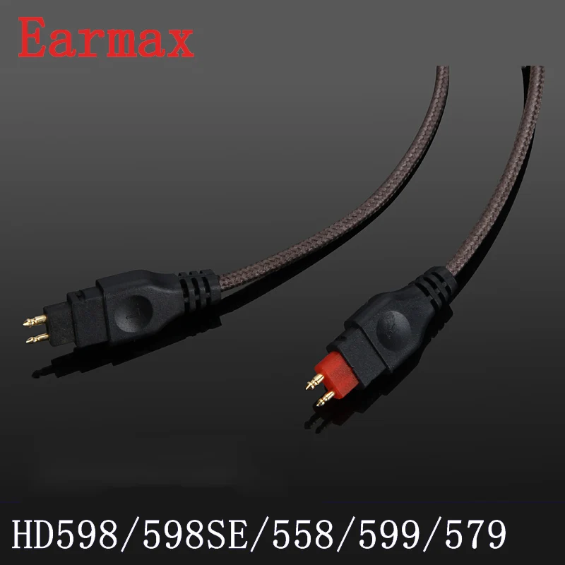 Наушники Earmax OCC с серебряным покрытием кабель для обновления 4,4 мм Баланс провода HIFI Aux аудио кабель для Sennheiser-HD650 HD600 HD580