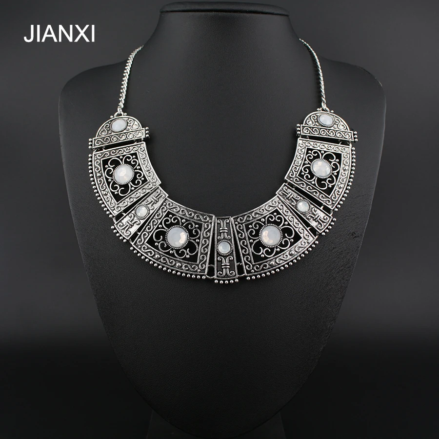 JIANXI Metal Collar Bohemia Necklace Unique Design Vintage Smiling Face