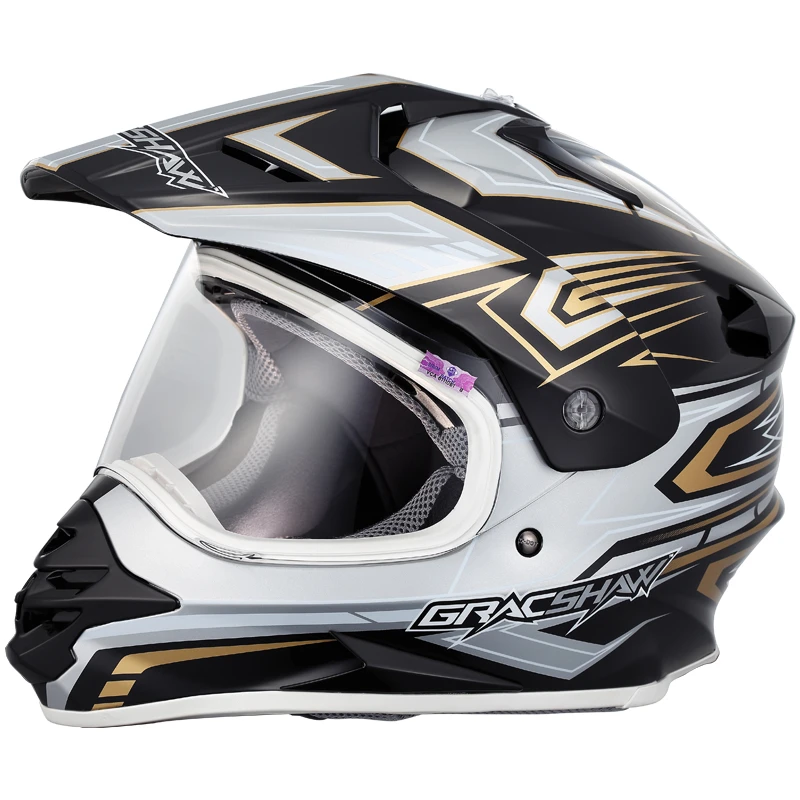 Gracshaw Marcas para hombre de la motocicleta cascos de carreras de motocross casco de moto road moto casco de la cara llena de Protección de Engranajes|motocross racing helmets|cross helmetmoto