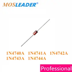 Mosleader 1000 шт. DO41 1N4740A 10 В 1N4741A 11 В 1N4742A 12 В 1N4743A 13 В 1N4744A 15 В 1N4740 1N4741 1N4742 1N4743 1N4744 1 Вт стабилитрон