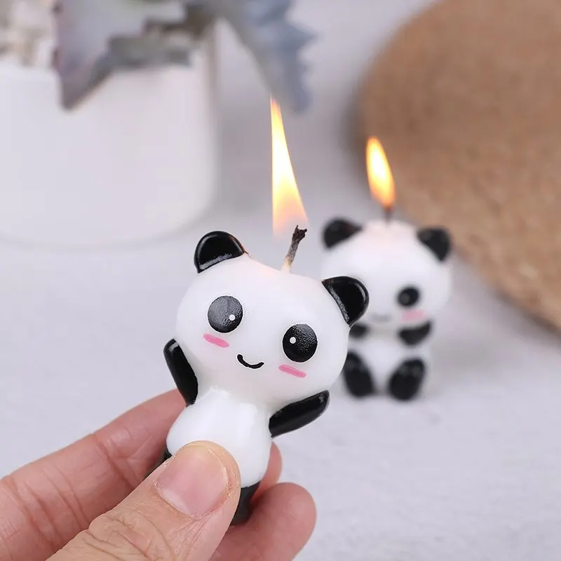 

1Pc/2Pcs Cute Panda Birthday Cake Candles Cartoon Animal Candle Cake Toppers Baby Shower Birthday Party Decoration
