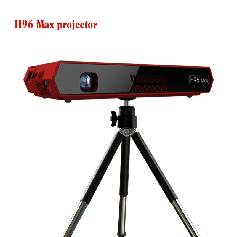 Смарт мини-проектор Full HD светодиодный микро-проектор H96 Max Amlogic S912 Восьмиядерный 4K домашний проектор