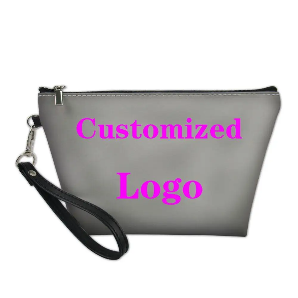 FORUDESIGNS PU Shoulder Bags Customized with Own Logo Printing Women Handbags and Purses Wallet Casual Large Bolsos Mujer - Color: Custom makeup bag Z8