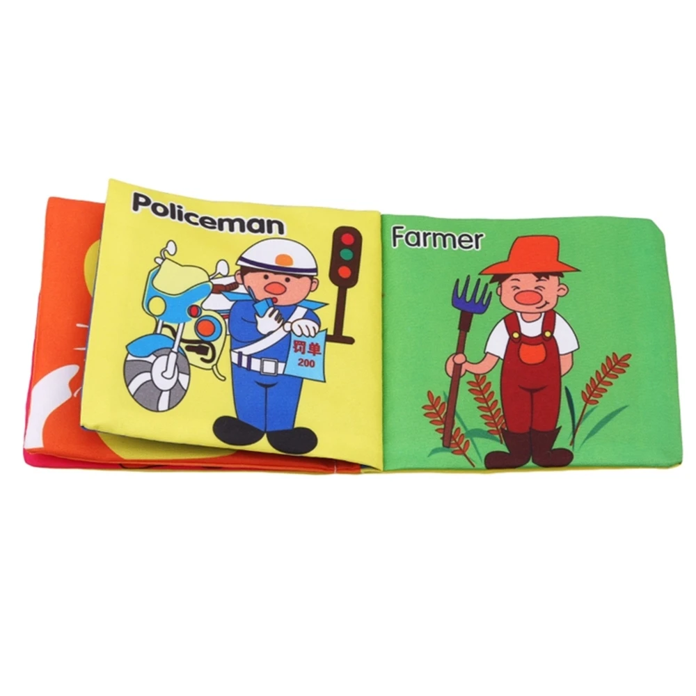 Baby Learning Education Soft Cloth Books Kids Intelligence Development Infant Early Learning Animal English Fabrics Book Toys