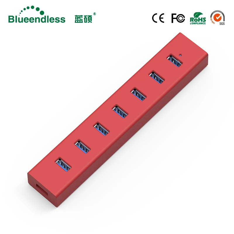 Blueendless H705U3 высокоскоростной новый 7 портов концентратор с USB 3 0 для ПК Macbook ноутбук