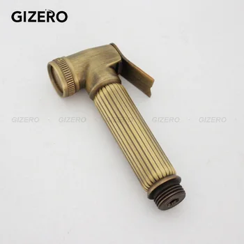 

GIZERO Free shipping Hot Selling Antique Brass Bidet Faucet Hand Held Sprayer Wall Mount Toilet Spray House Cleaning Tools GI248