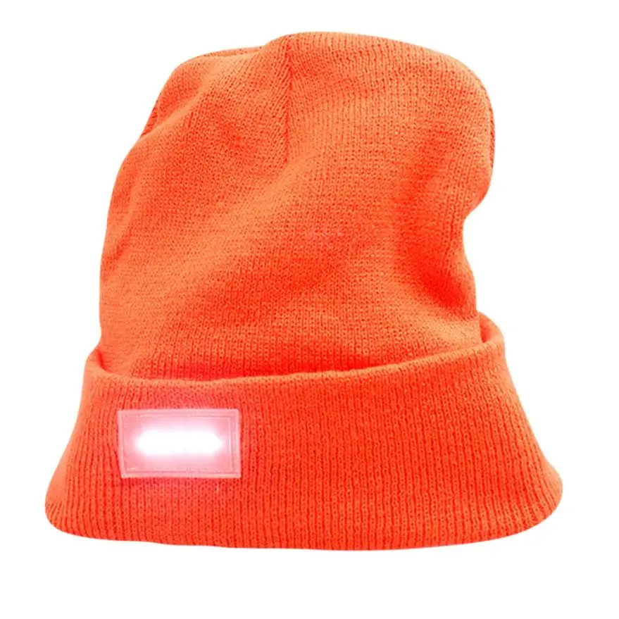 Buy Orang LED Light Cap Knit Beanie Hat with Batteries