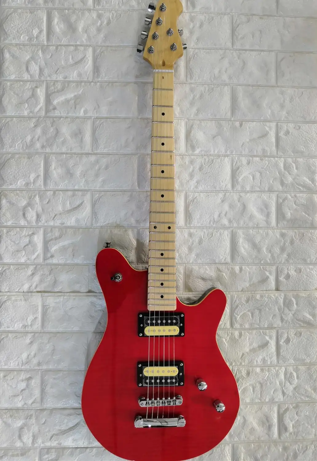 Высшее качество под заказ Красная гитара огненный клен musicman 6 струн