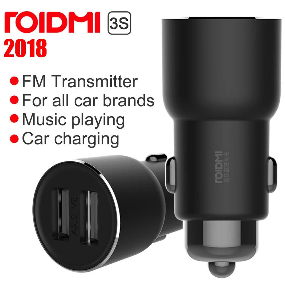 Xiaomi Roidmi 3s Bluetooth 5v 3 4a Cargador De Coche Con Aplicacion Inteligente Para Iphone Y Android Control Inteligente Reproductor De Musica Usb Cargadores De Telefono Movil Aliexpress