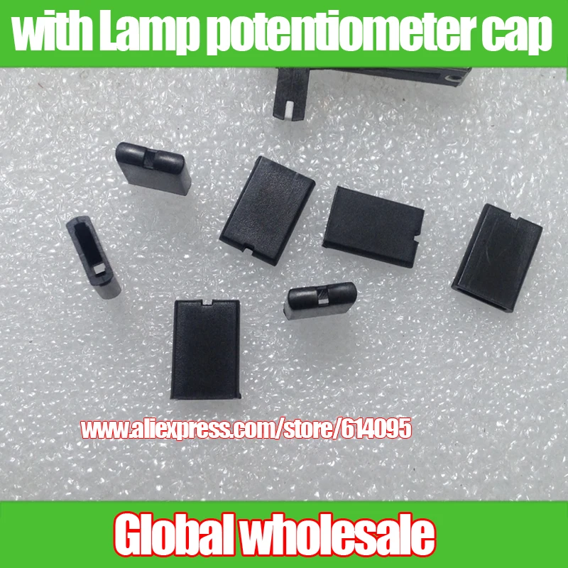 40pcs Straight slider clipper cap / light with potentiometer fader plastic handle knob black gray | Электронные компоненты и