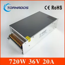 S-720-36 CE утвержден высокое качество SMPS Led импульсный источник питания 36 В 20A 720 Вт 110/220 В переменного тока в постоянный 36 В сделано в китай