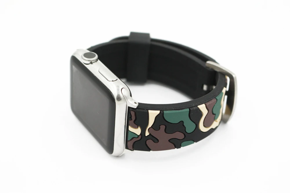URVOI sport band for apple watch series 1 2 strap for iWatch CAMO colors Soft Silicone Replacement camouflage band with adapters15
