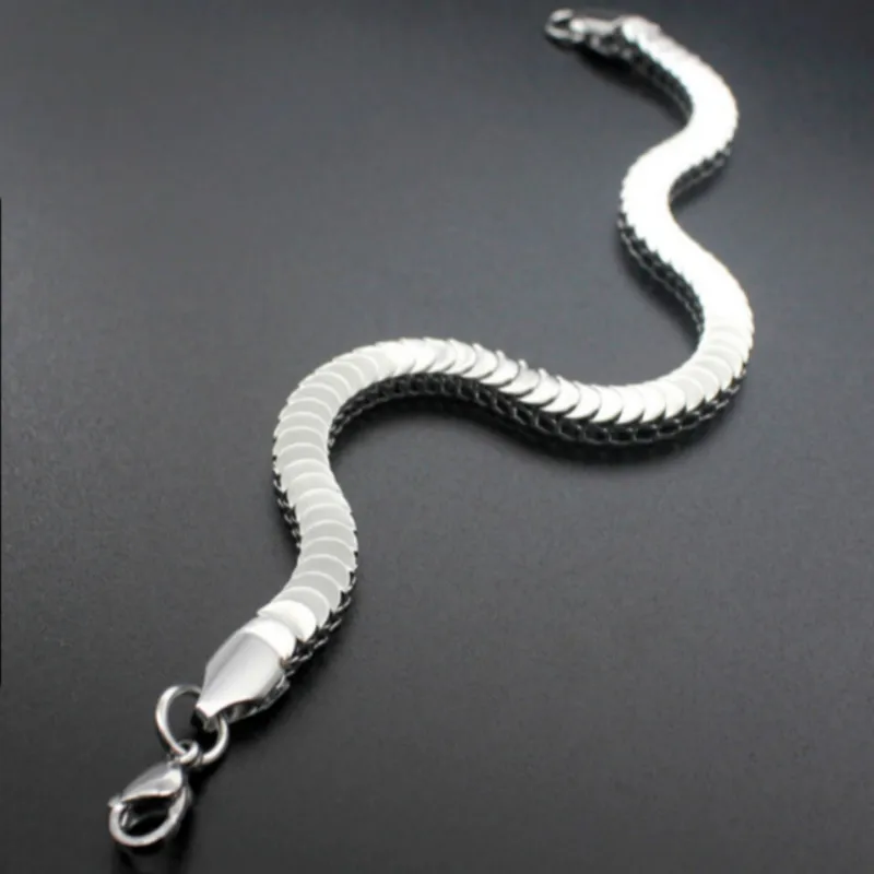 Snake Chain Bracelet for Women Men Stainless Steel Polishing Fashion