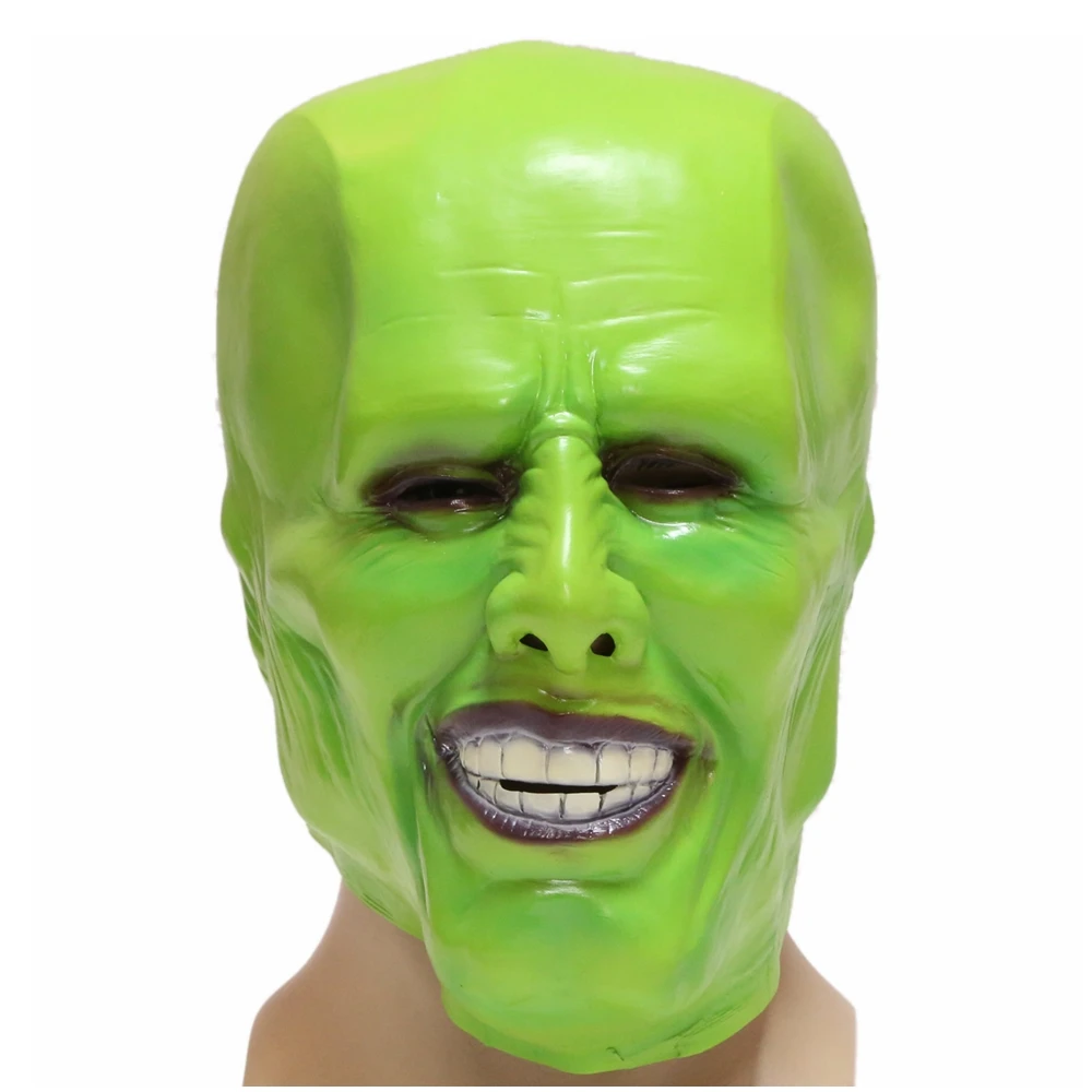 X COSTUME Jim Carrey зеленая маска ТВ косплей костюм реквизит смола ПВХ шлем на всю голову