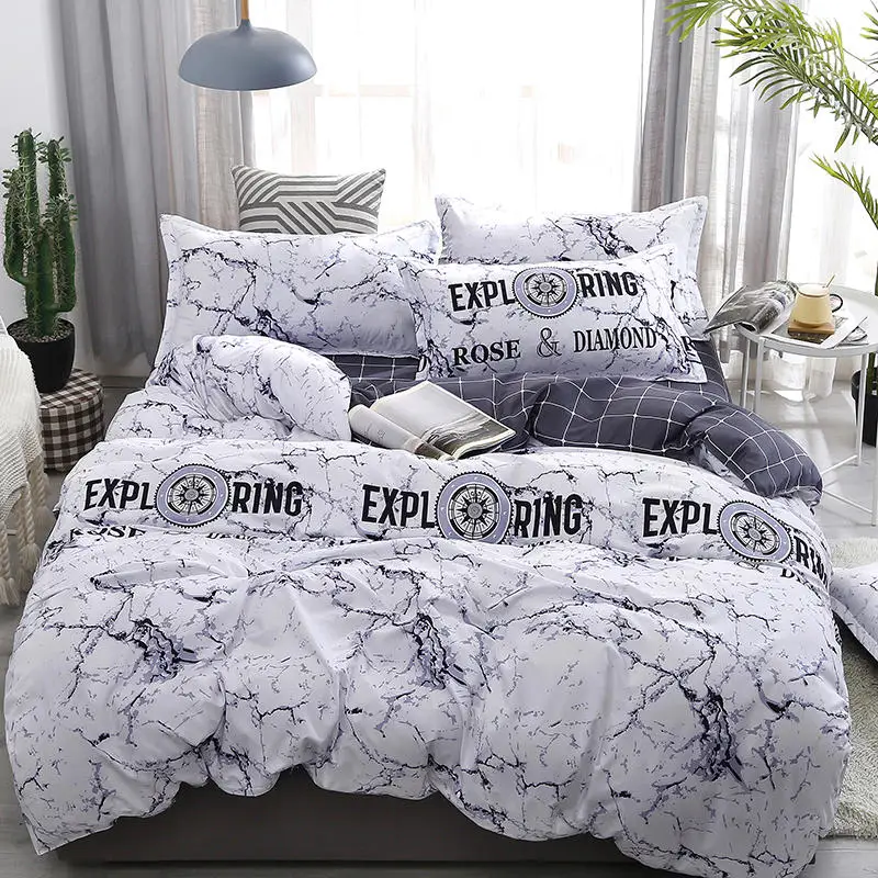 Bonenjoy Purple Duvet Cover Sets King Size Nordic Bed Cover Double