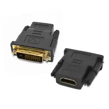10 pcs DVI Male to HDMI Female M-F HDMI DVI Adapter Converter convertor For HDTV 2 in 1 hdmi male to dvi female hdmi female to dvi male adapter black golden