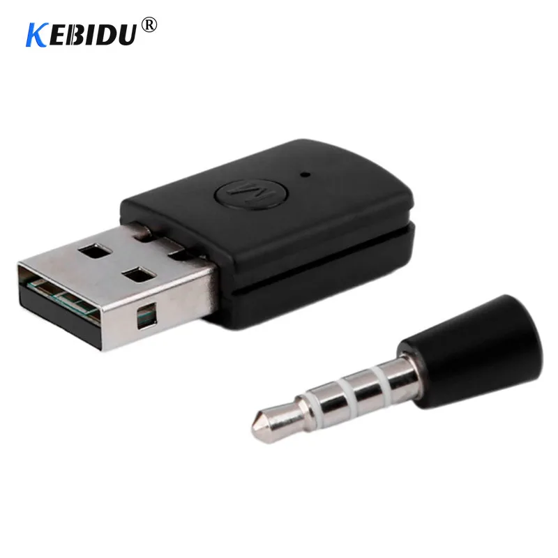 Kebidumei Bluetooth ключ USB адаптер для ps4 3,5 мм Bluetooth 4,0+ EDR USB адаптер для PS4 Стабильная производительность Bluetooth наушники