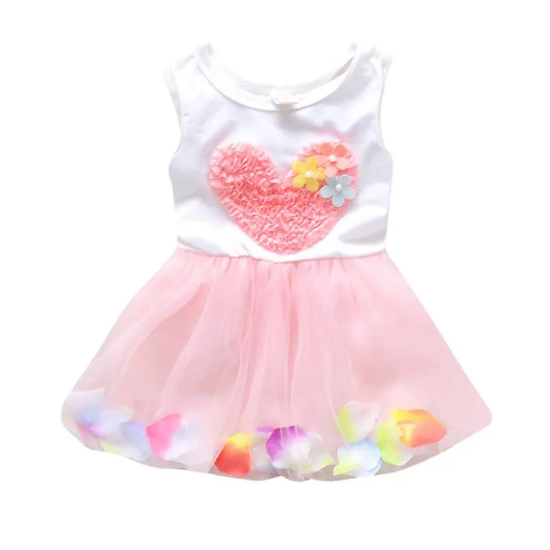 

Kid Girl Dress Princess Dress Party Flower Tutu Summer Dress 0-4Y