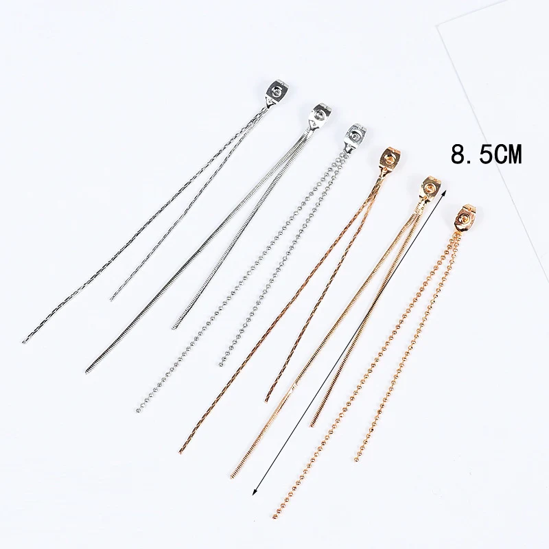 

8.5CM Alloy Tassel Gold /White K Earrings Line Connectors Jewelry Making Findings Diy Earrings Accessories