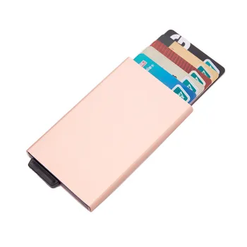 

Wholesale Metal Card Holder RFID Aluminium Alloy Credit Card Holder 2019 Newest Card Id Holders Anti-theft Automatic Card Wallet