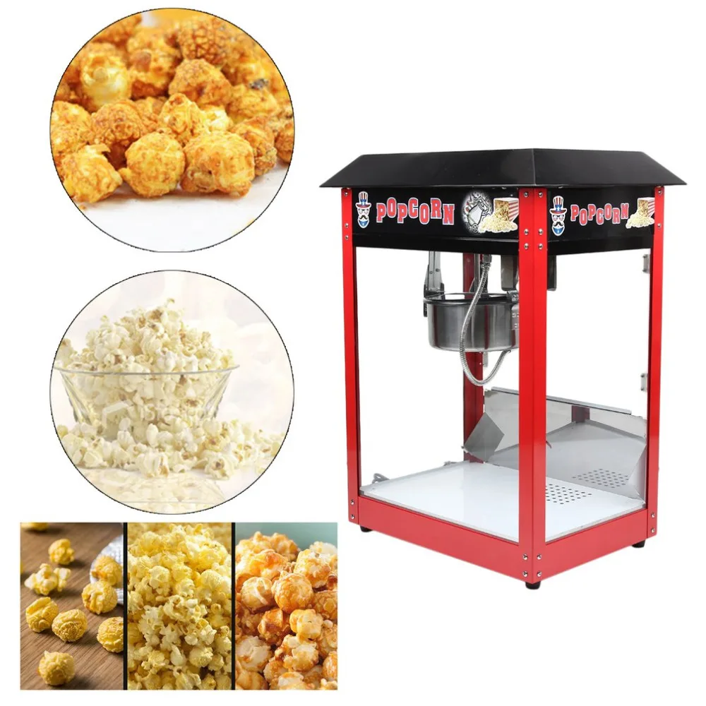 Best Commercial 1600W Electric Popcorn Machine Maker Bar Table Top Corn