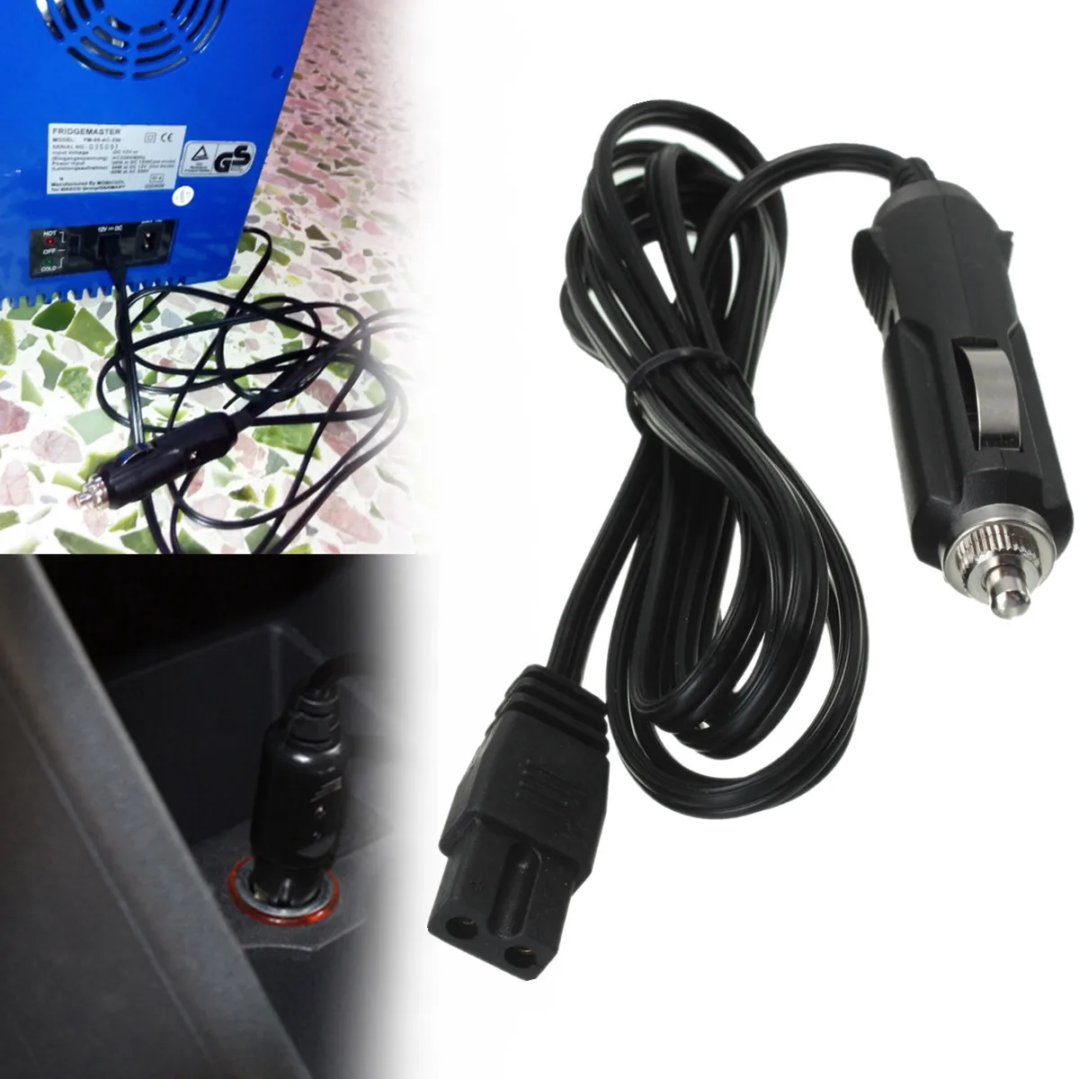 us 2 6 12 off 2m dc12v kopek kablo mini araba buzdolabi 2 pin kursun kablo fis tel arac buzdolabi tampon puro cakmagi uzatma kablosu hatti fis car