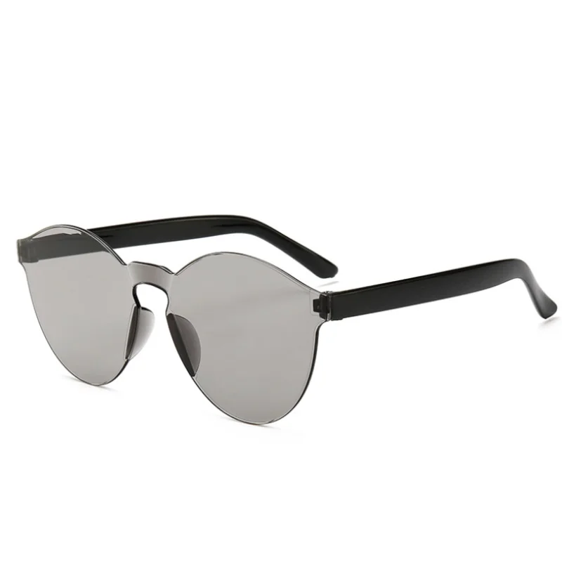 Новые модные женские солнцезащитные очки на плоской подошве, роскошные брендовые дизайнерские солнцезащитные очки, зеркальные очки карамельного цвета UV400 oculos de sol - Цвет линз: Gray