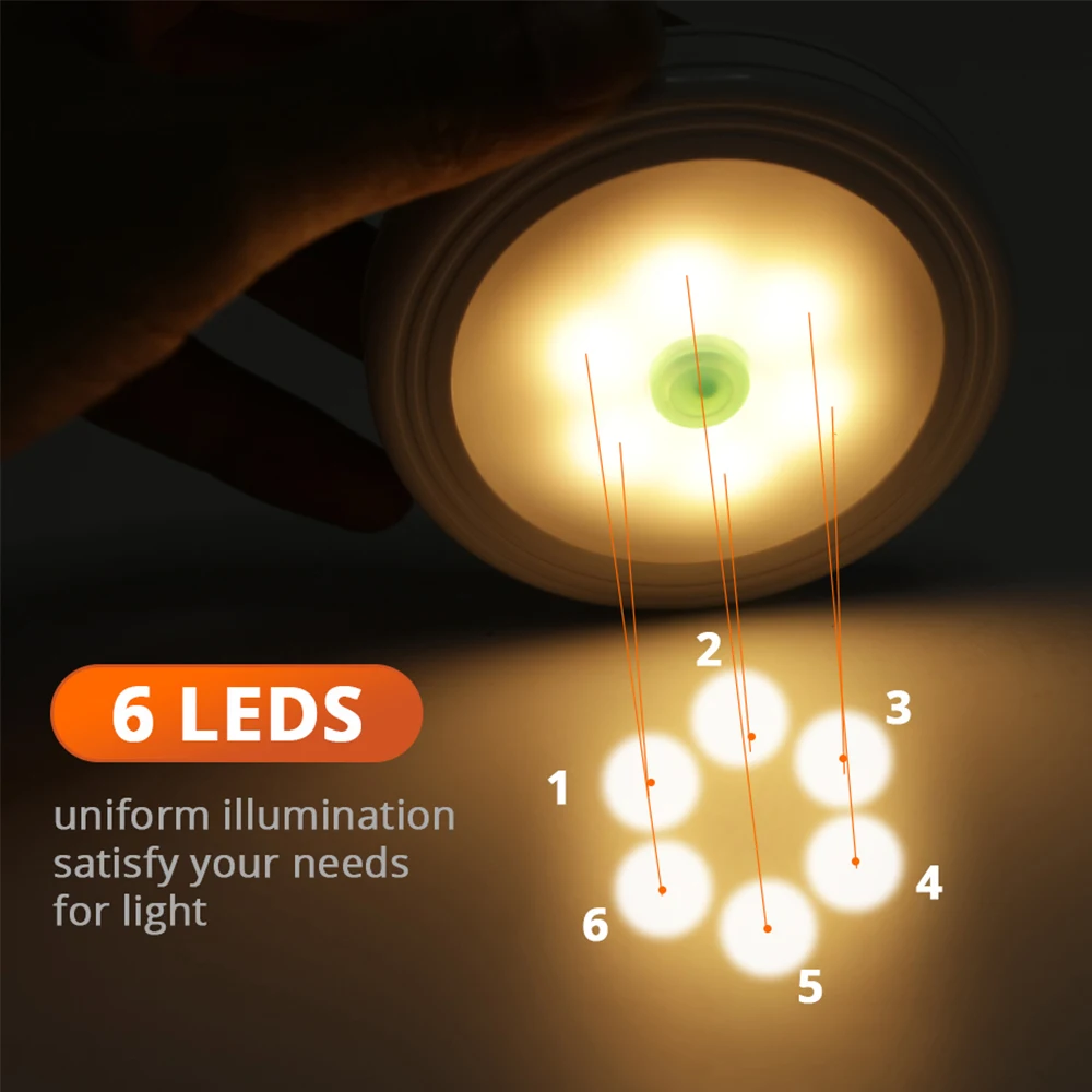 1 шт. 6LED PIR датчик движения тела активированный настенный светильник ночник