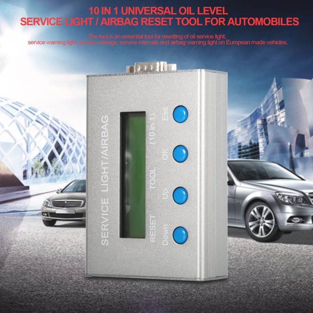 

10 in 1 Universal Oil Level Service Light / Airbag Reset Tool for Automobiles Auto Mileage Correction Car Diagnostic Tools