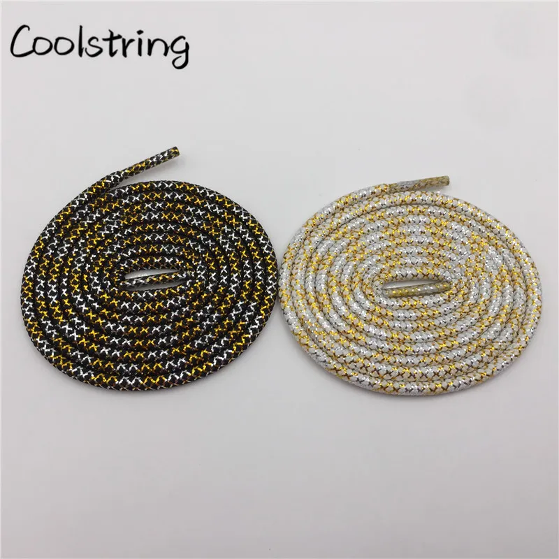 

Coolstring New Black White Gold Silver Glitter Metallic Shoestrings Metallic Flashing Shoelaces For Dress Shoelaces Boots Laces