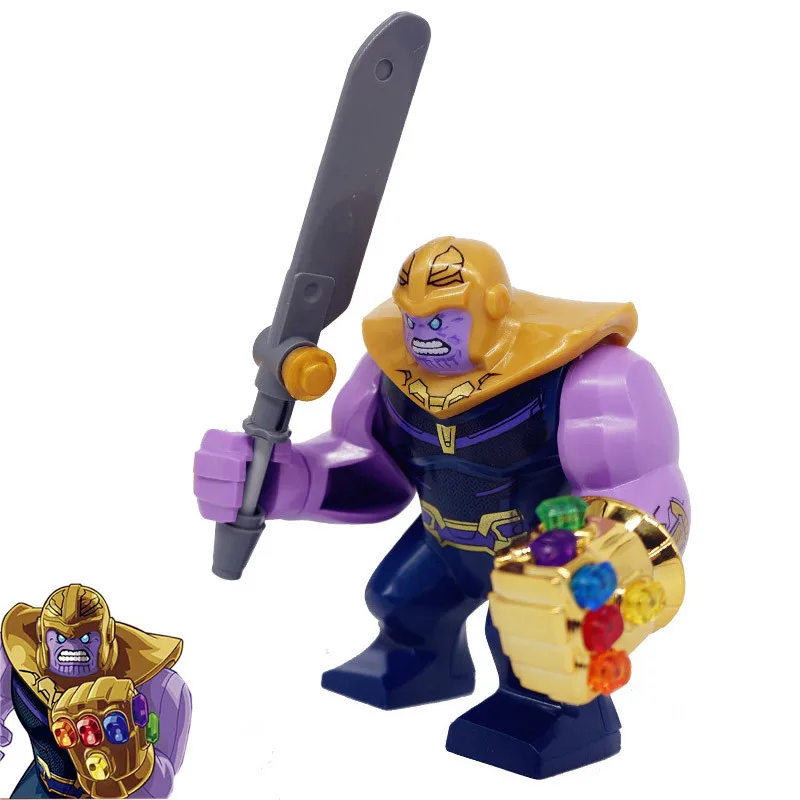 Новые блоки Thanos энергетические камни перчатки строительные Мстители 4 3 Infinity War