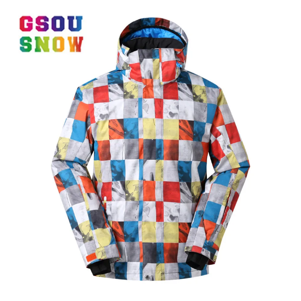 

GSOU SNOW Men Skiing Jacket Breathable Boys Snow Jacket High-Q Skiing And Snowboarding Warm Jacket Male Windproof Waterproof