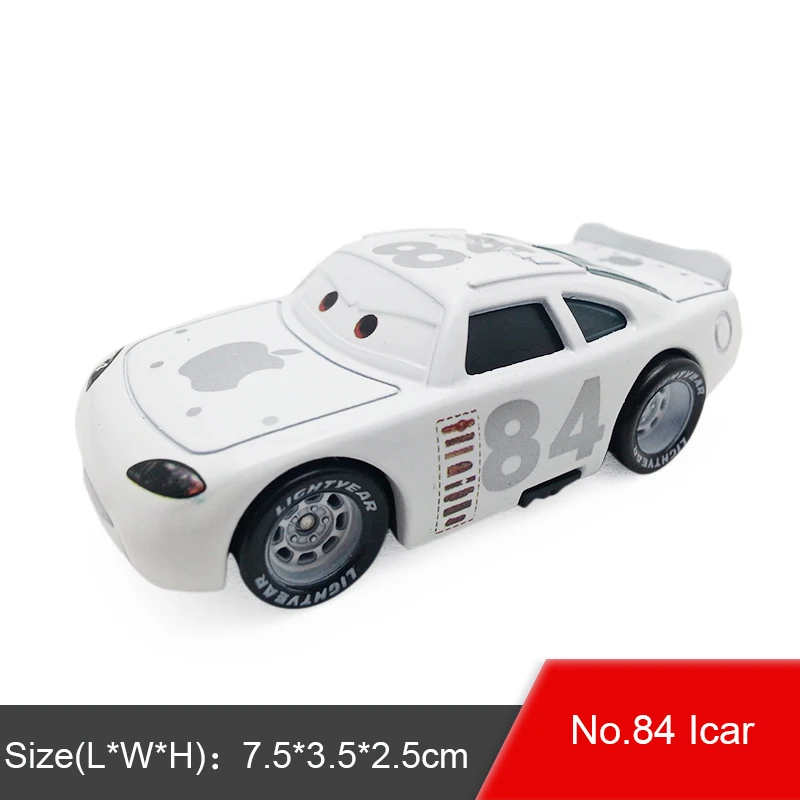 Дисней Pixar Тачки 2 3 Молния Маккуин Джексон шторм Рамирез 1:55 литья под давлением металлический сплав модель игрушки автомобиль подарок для детей - Цвет: White Icar