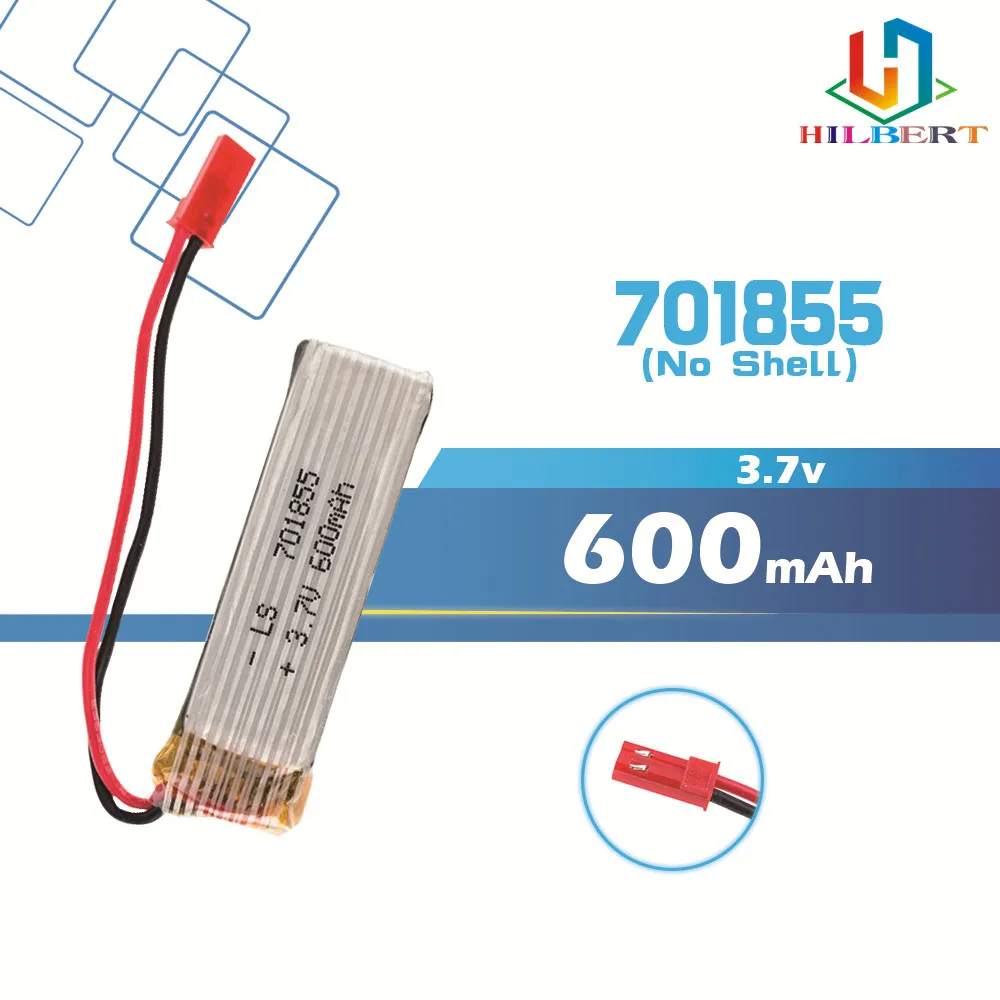 1 шт. 3 7 В 600 мАч литий полимерный аккумулятор JST для UDI u817 u817a u817c u818a syma s032 rc Quadcopter