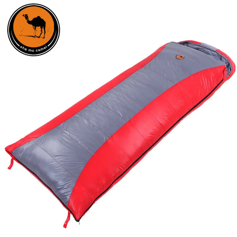 Limited  Sam Camel warm white duck down filler sleeping bag adult outdoor winter camping splicing single sle