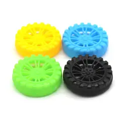 10 шт. 2*26 мм Пластик колеса мини DIY игрушечные шестеренки шин в 1,9 мм диафрагмы для четыре колеса диск запчастей для Запчасти
