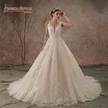 Реальные фотографии свадебное платье с поясом из бисера NS3451