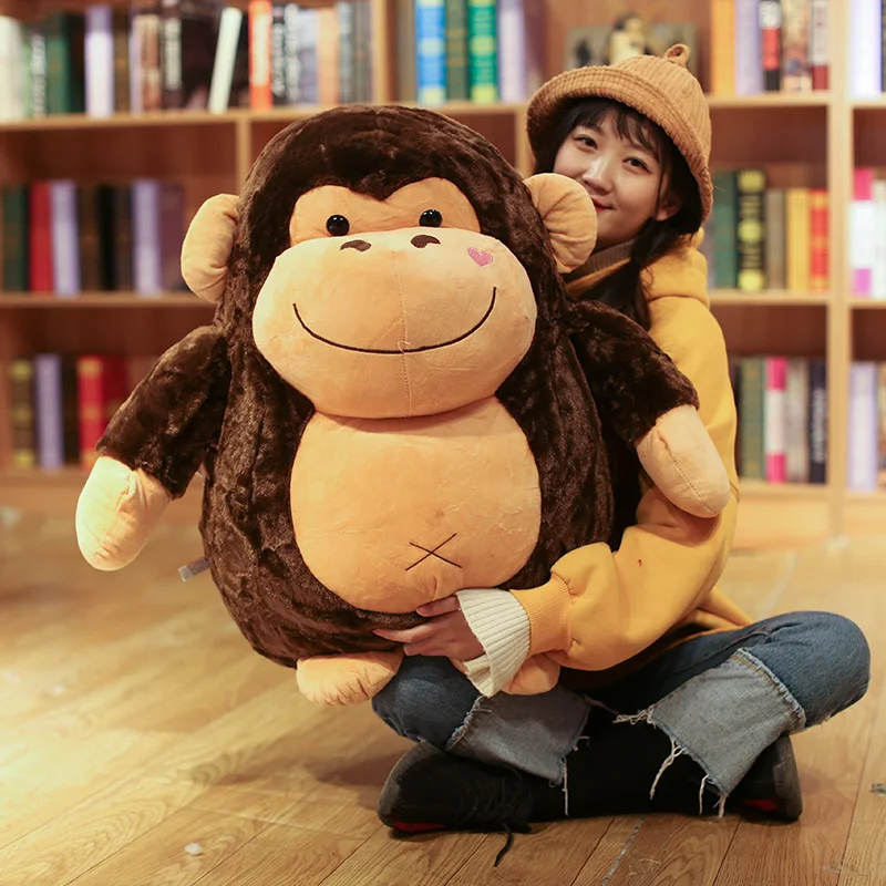 Dorimytrader Cute Gorilla Plush Doll Forest Animal Monkey Stuffed Toy Dolls Girl Child Birthday Christmas Gift Deco 30inch 75cm DY50522 (2)
