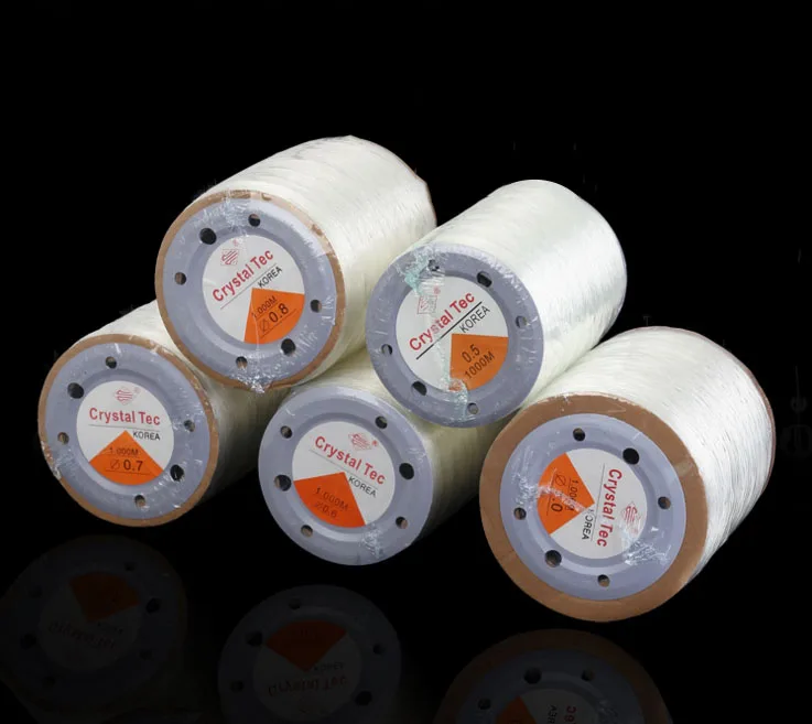 

High Tenacity ! Crystal Stretch String Beading cord-1000m/roll+elastic thread Rope+ Bracelet DIY Jewelry Accessories