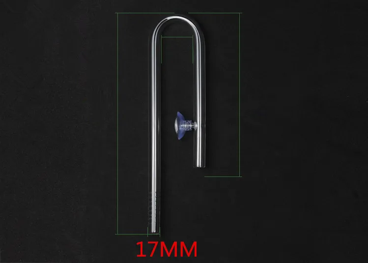Glass pipe lily poppy peony spin surface skimmer inflow outflow 13mm 17mm aquarium water plant tank filter ADA quality mini nano - Цвет: 4fenjinshui
