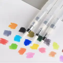 3 шт. многоразового краски кисть, акварельная кисть бак для воды каллиграфия кисточки книги по искусству маркер ручка канцелярские