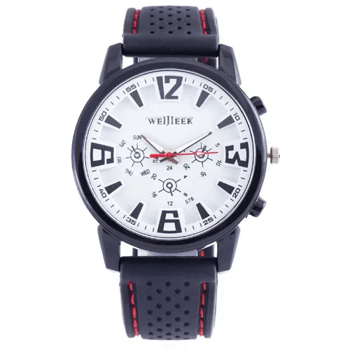 

Top Brand Black Military Pilot Aviator Army Style Silicone Band 3D Dail Men Clock Outdoor Sport Quartz Wrist Watch