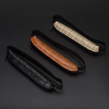 

1pcs Leather Fountain Pencil Bag Handmade Genuine Pen Cases Cover Sleeve Pouch Office School Students Supplies